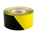 Įsp. juosta 250 m x 75 mm, juoda/geltona