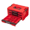 QBRICK PRO įrankių dėžė su 3 stalčiais 2.0 EXPERT RED