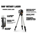 360º Rotary Laser Level Kit + Rolling Laser Receiver