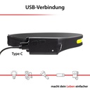 Galvos žibintuvėlis, 5W + 3W, įkraunamas USB-C, ARCAS