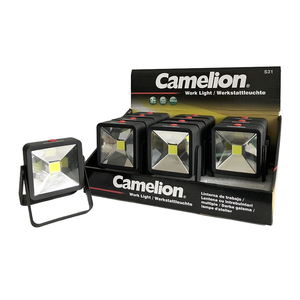 Žibintuvėlis COB LED 3W, 200lm,4xAAA, CAMELION