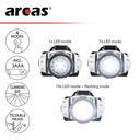 Galvos žibintuvėlis 19 LED, ARCAS