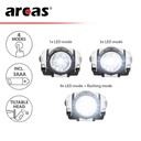 Galvos žibintuvėlis 9 LED, ARCAS