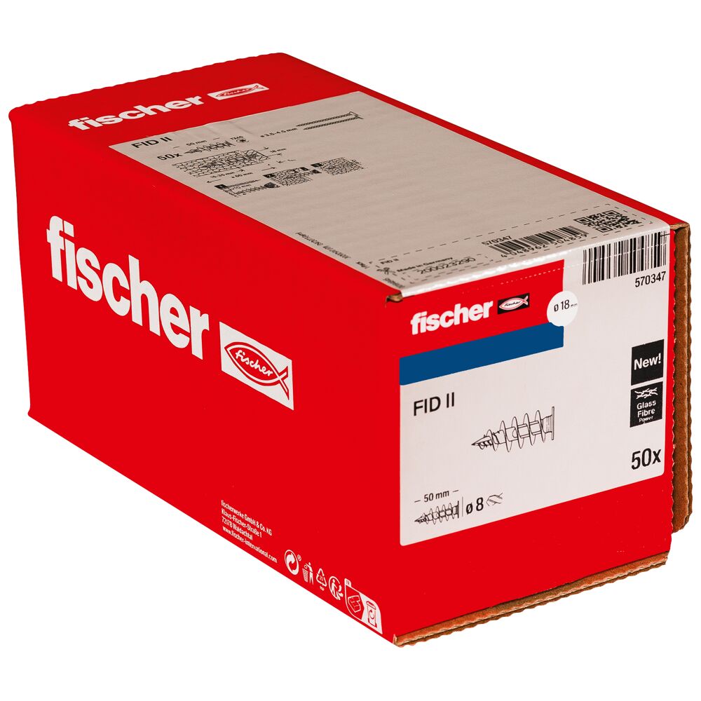 Kaištis izoliacinėms medžiagoms FID50 II ,Fischer 50 vnt.