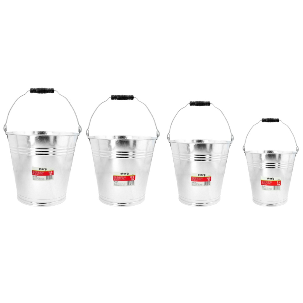 Cinkuotas metalinis kibiras 5l