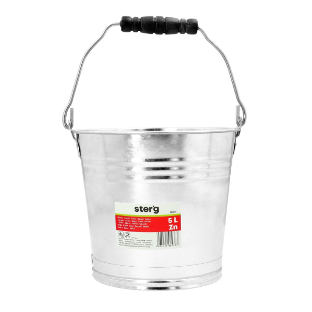 Cinkuotas metalinis kibiras 5l