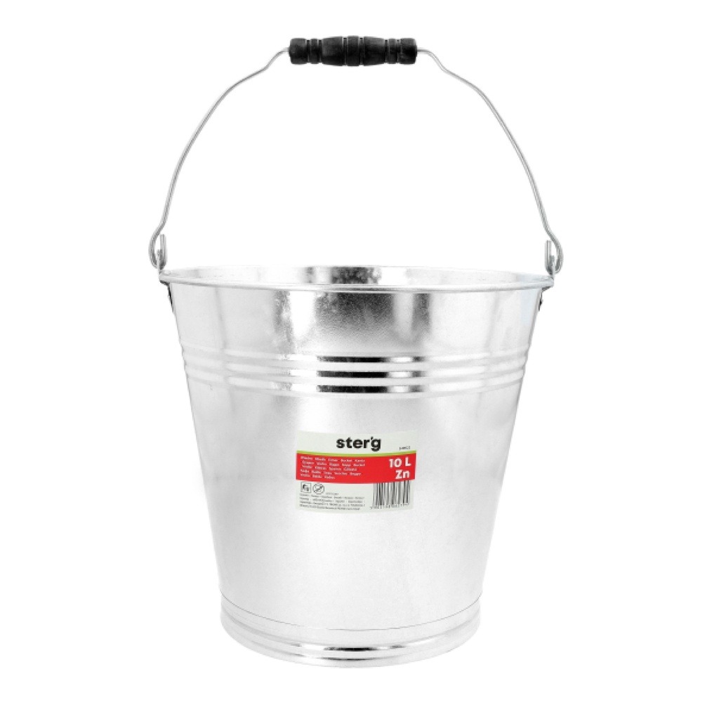 Cinkuotas metalinis kibiras, 10l 