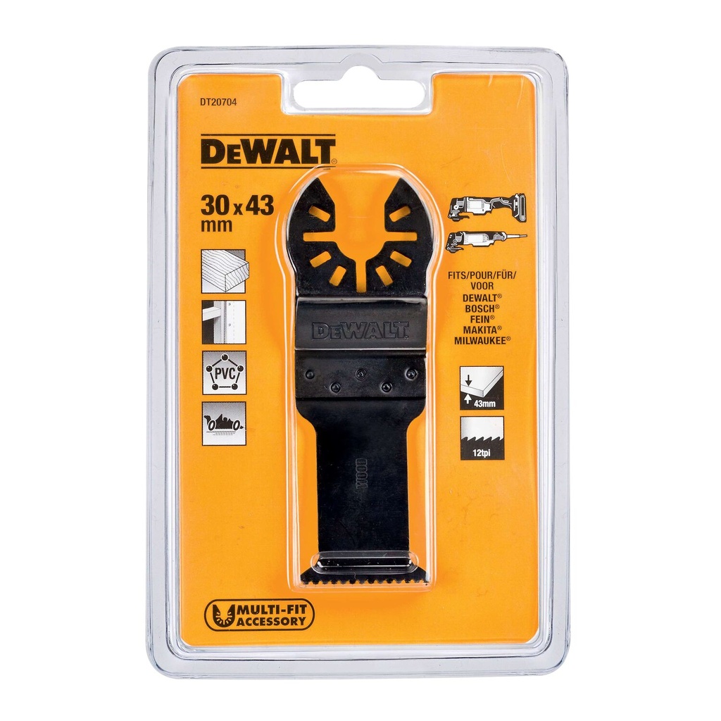 Daugiafunkcinė įrankio geležtė 31mm x 43mm, DeWALT