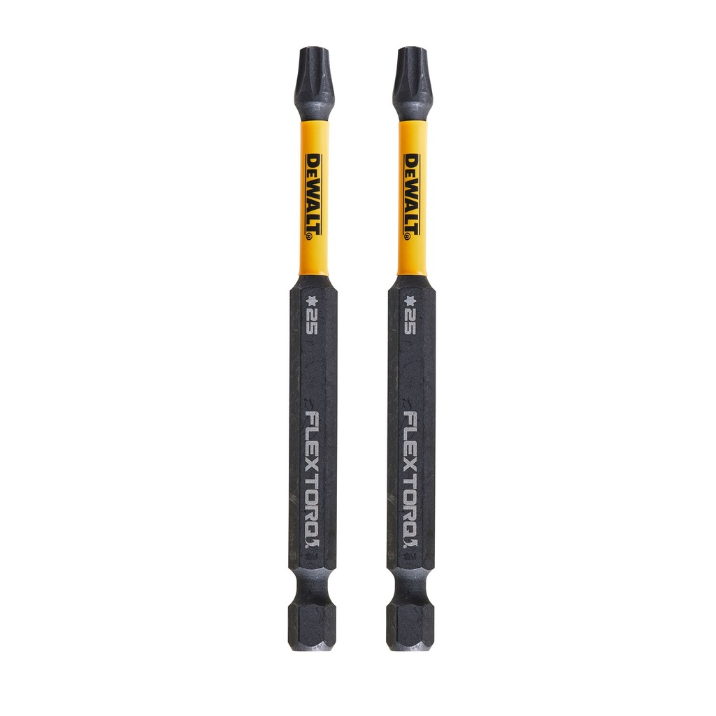 Sukimo antgaliukai FLEXTORQ T25 89 mm, DeWALT 2 vnt.