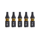 Sukimo antgaliukai FLEXTORQ T15 25 mm, DeWALT 5 vnt.