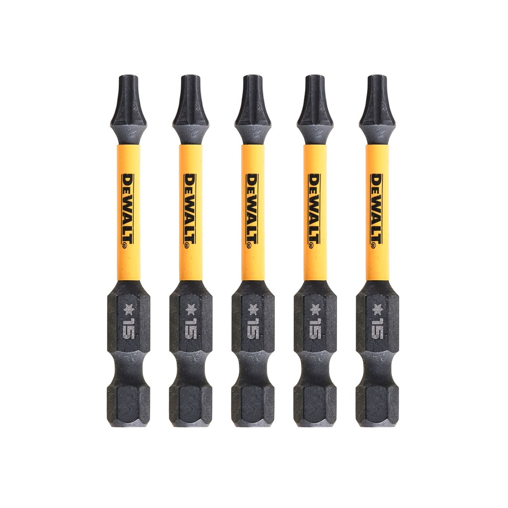 Sukimo antgaliukai FLEXTORQ T15 57 mm, DeWALT 5 vnt.