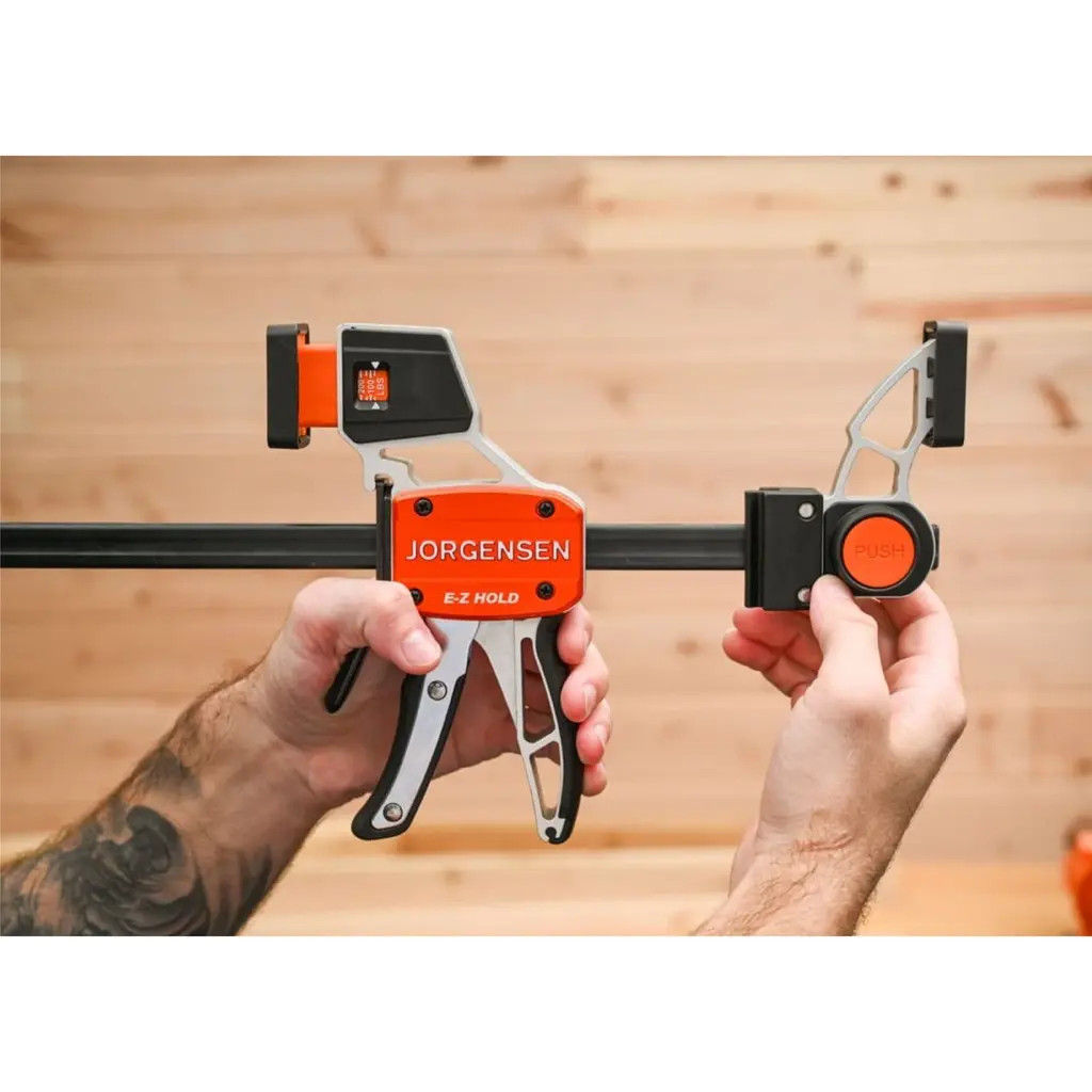 Aliuminis spaustuvas medium duty su jėgos matuokliu 150 mm. , Pony Jorgensen (5).webp