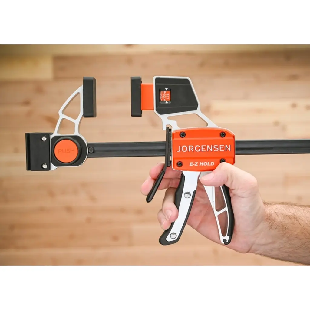 Aliuminis spaustuvas medium duty su jėgos matuokliu 150 mm. , Pony Jorgensen (1).webp