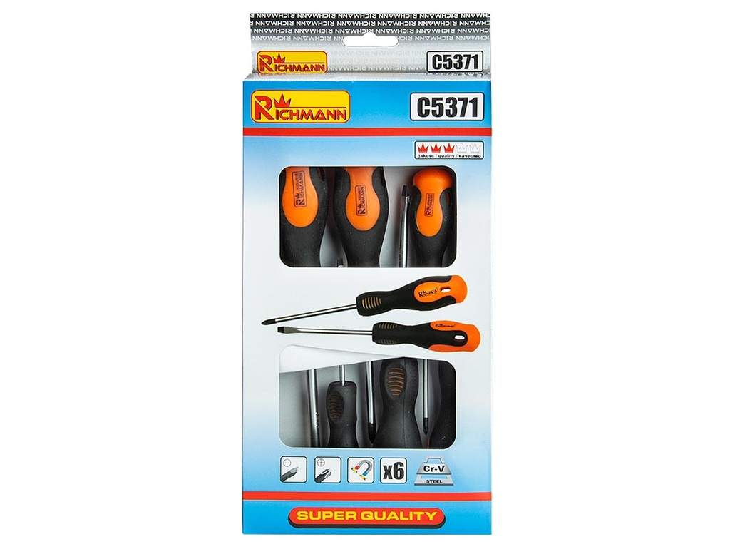 Screwdriver kit 6 pcs. Plane with PZ