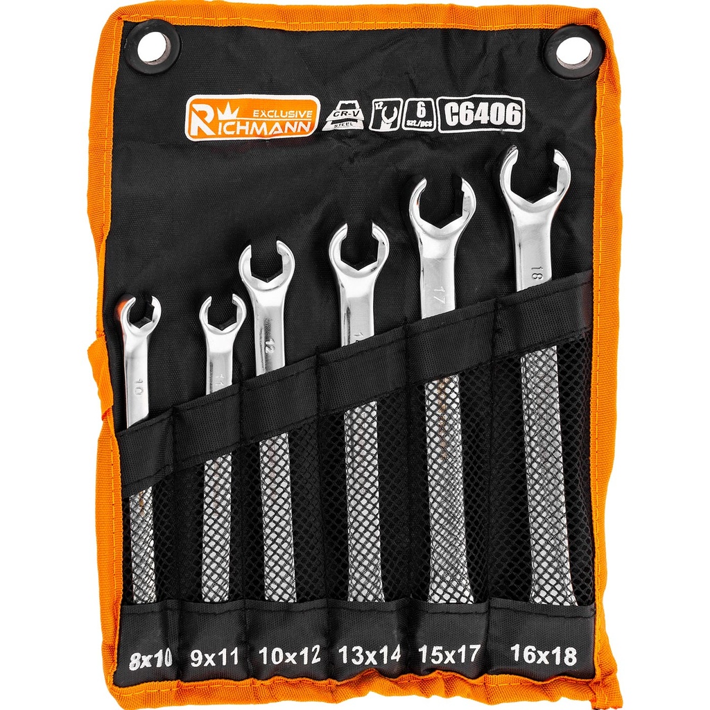 Piduritoru võtmed 8-18 mm, 6 tk