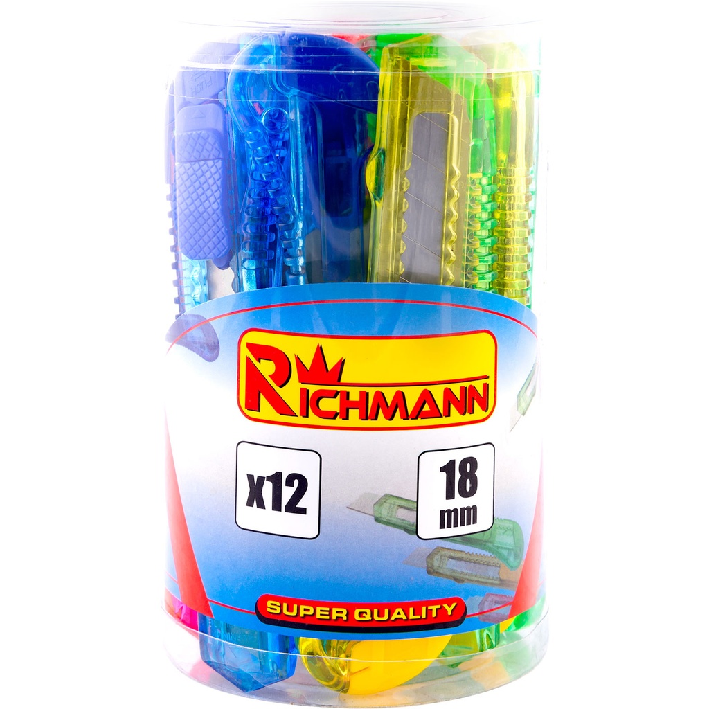 Richmann murtava teraga noad, 18 mm, 12 tk