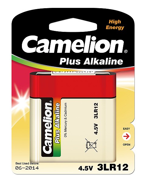 Patarei Alkaline, 3LR12, BP1, 4,5V, CAMELION, 1 tk