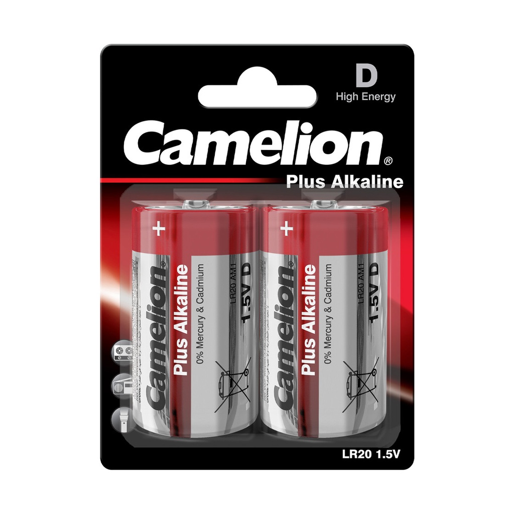 Elements Alkaline, LR20-BP2, D, CAMELION, 2 pcs.