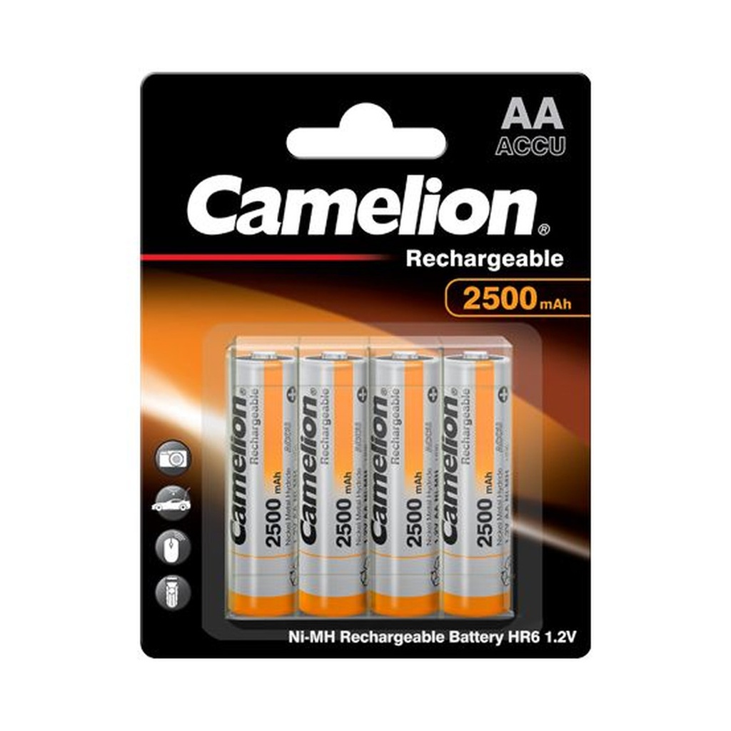 Įkraunami elementai, NH-AA2500BP4, CAMELION, 4 vnt.
