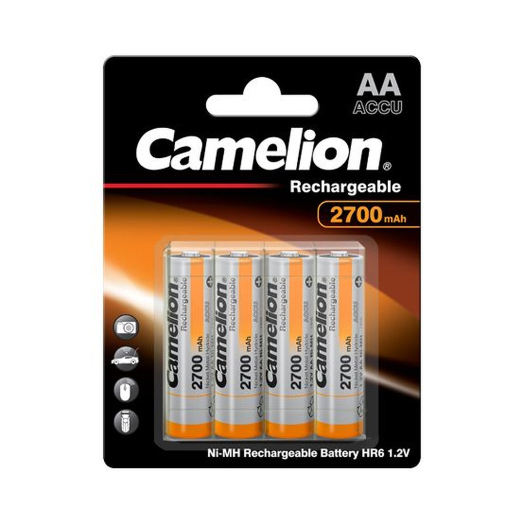 Rechargeable batteries, NH-AA2700BP4, CAMELION, 4 pcs.