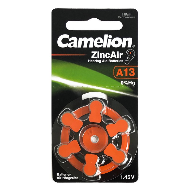 Camelion A13/DA13/ZL13, Zinc air cells, 6 pc(s)