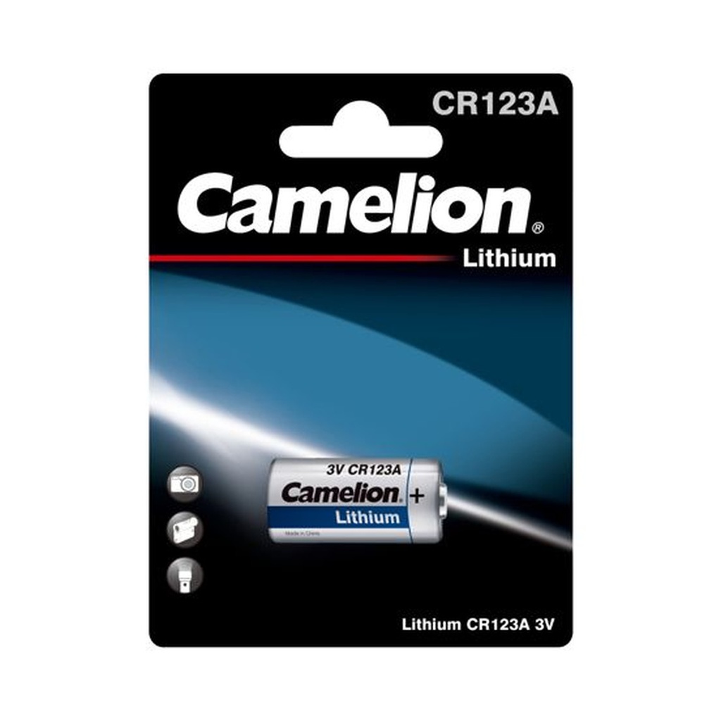 Mikro litija šūna CR123A, 3V, CAMELION, 1 gab.