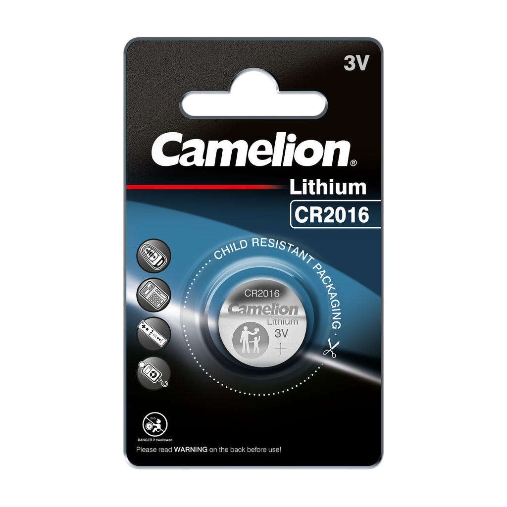 Micro lithium cell CR2016 3V, CAMELION, 1 pc.