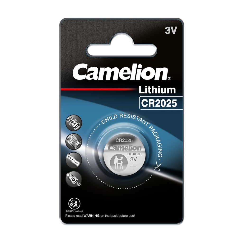 Mikro ličio elementas CR2025, 3V, CAMELION, 1 vnt.