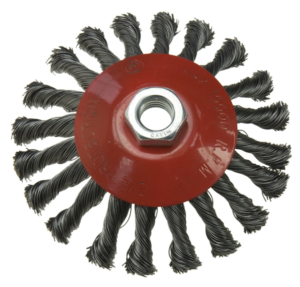 Knot wire flat brush 125 mm