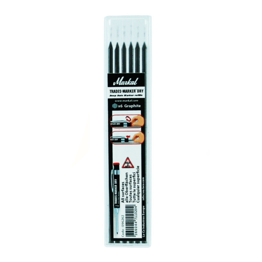Trades-Marker Dry - refill pack 6 pcs silver, MARKAL