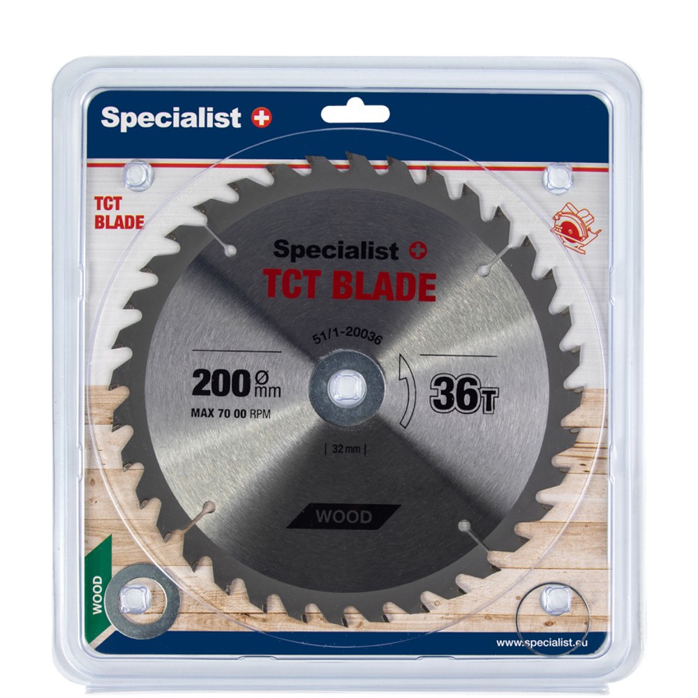 SPECIALIST+ TCT blade, 200x36Tx32/30/20/16 mm