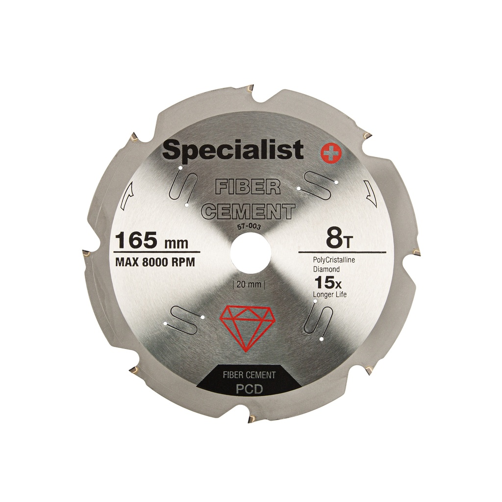 SPECIALIST+ lõikeketas kiudtsemendile, 8T 165 x 20 mm