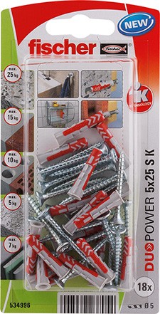 Universālas divkomponentu tapas 5x25 S K
