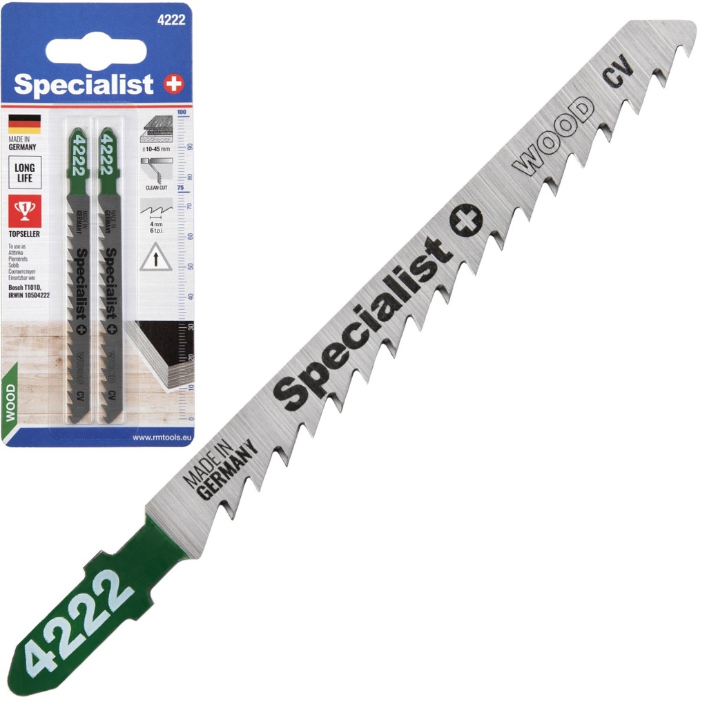 SPECIALIST+ jigsaw blade 4222 (T101D), 2 pcs