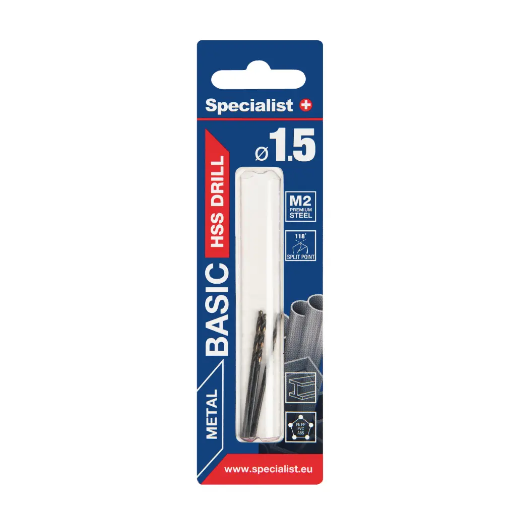 SPECIALIST+ drill bit BASIC, 1.5 mm, 3 pcs