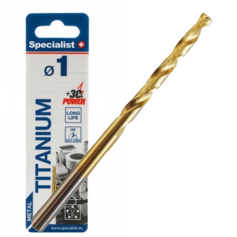 SPECIALIST+ drill bit TITAN, 1.0 mm, 2 pcs