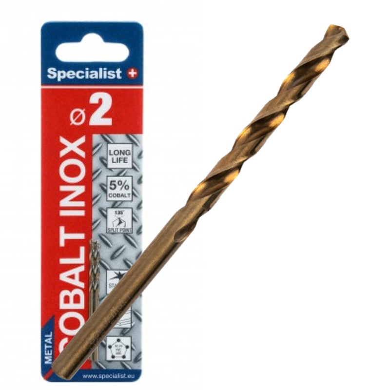 SPECIALIST+ metalo grąžtas COBALT, 2 mm