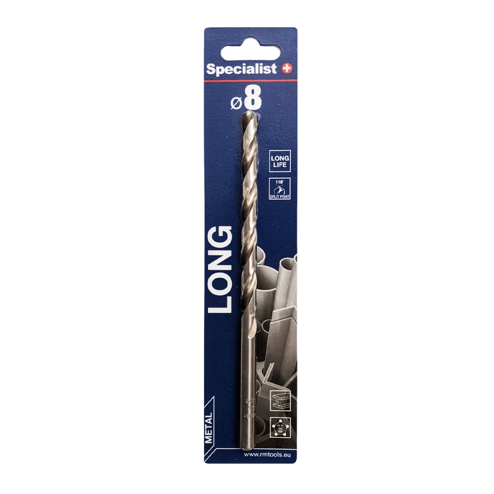 SPECIALIST+ metalo grąžtas LONG DIN340, 8 x 105 mm