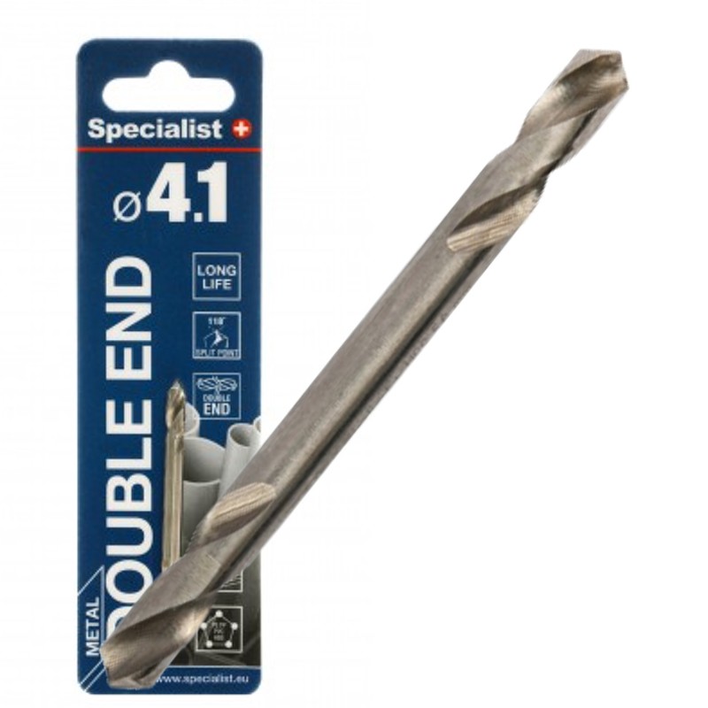 SPECIALIST+ double-ended metal drill bit HSS, 4.1 mm