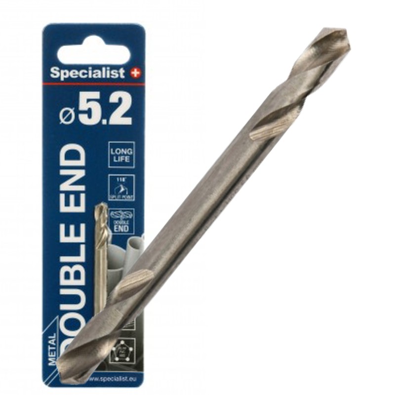 SPECIALIST+ double-ended metal drill bit HSS, 5.2 mm