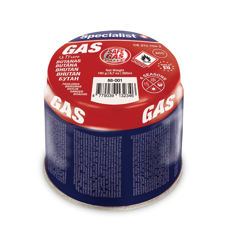 SPECIALIST+ butane gas cartridge, 190 g