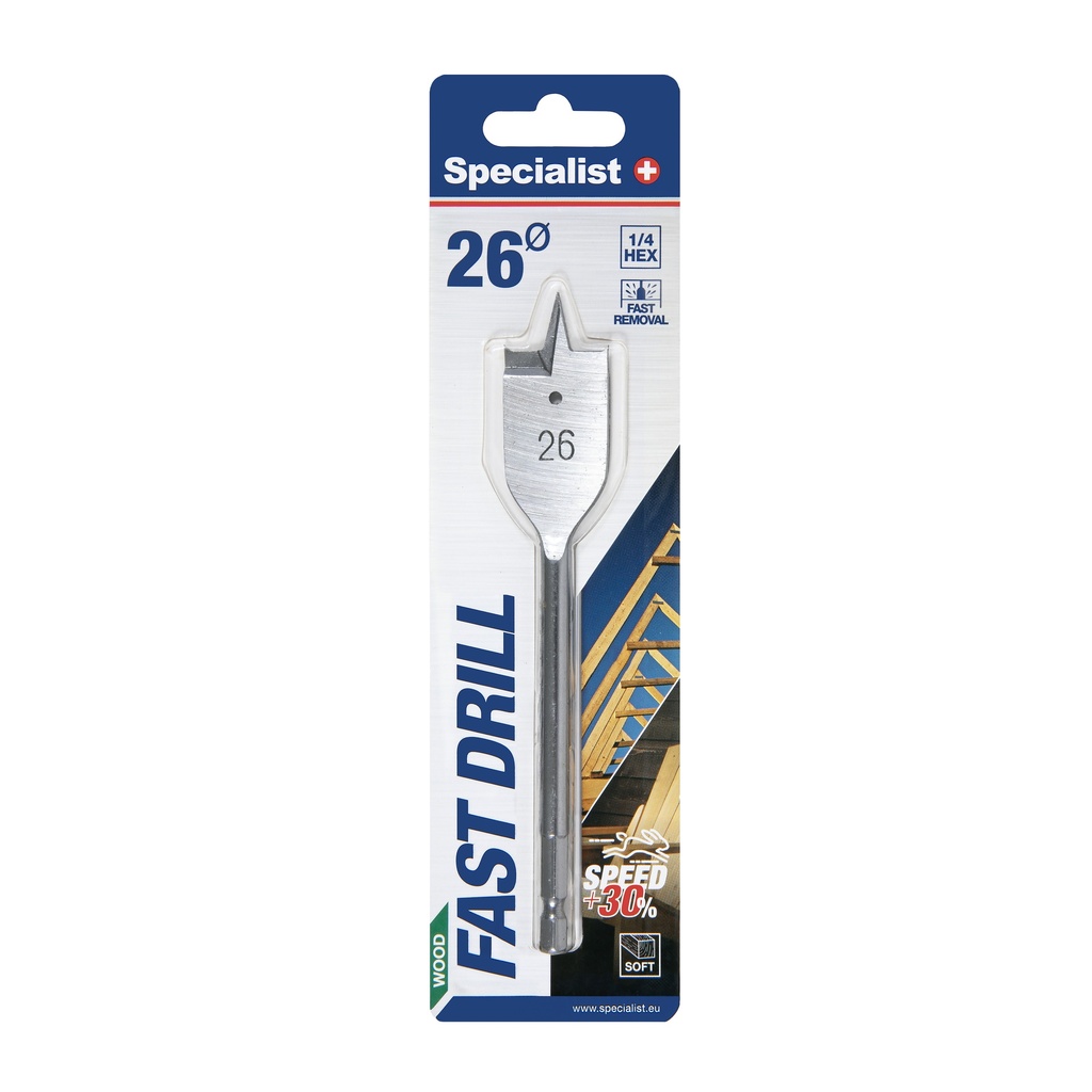 SPECIALIST+ flat drill bit, 26 mm