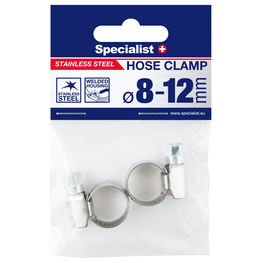 SPECIALIST+ hose clamp, 8-12 mm, 2 pcs