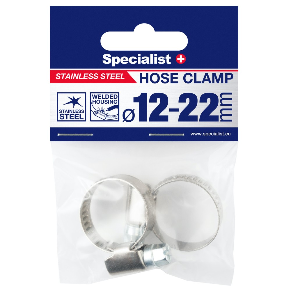 SPECIALIST+ hose clamp, 12-22 mm, 2 pcs