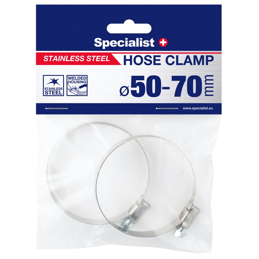 SPECIALIST+ hose clamp, 50-70 mm, 2 pcs