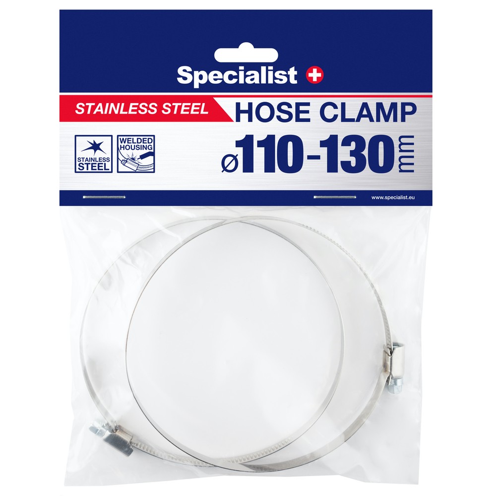 SPECIALIST+ hose clamp, 110-130 mm, 2 pcs