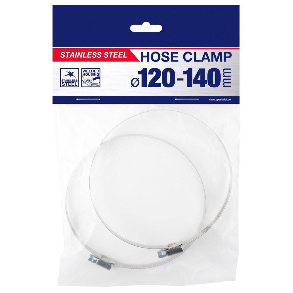 SPECIALIST+ hose clamp, 120-140 mm, 2 pcs