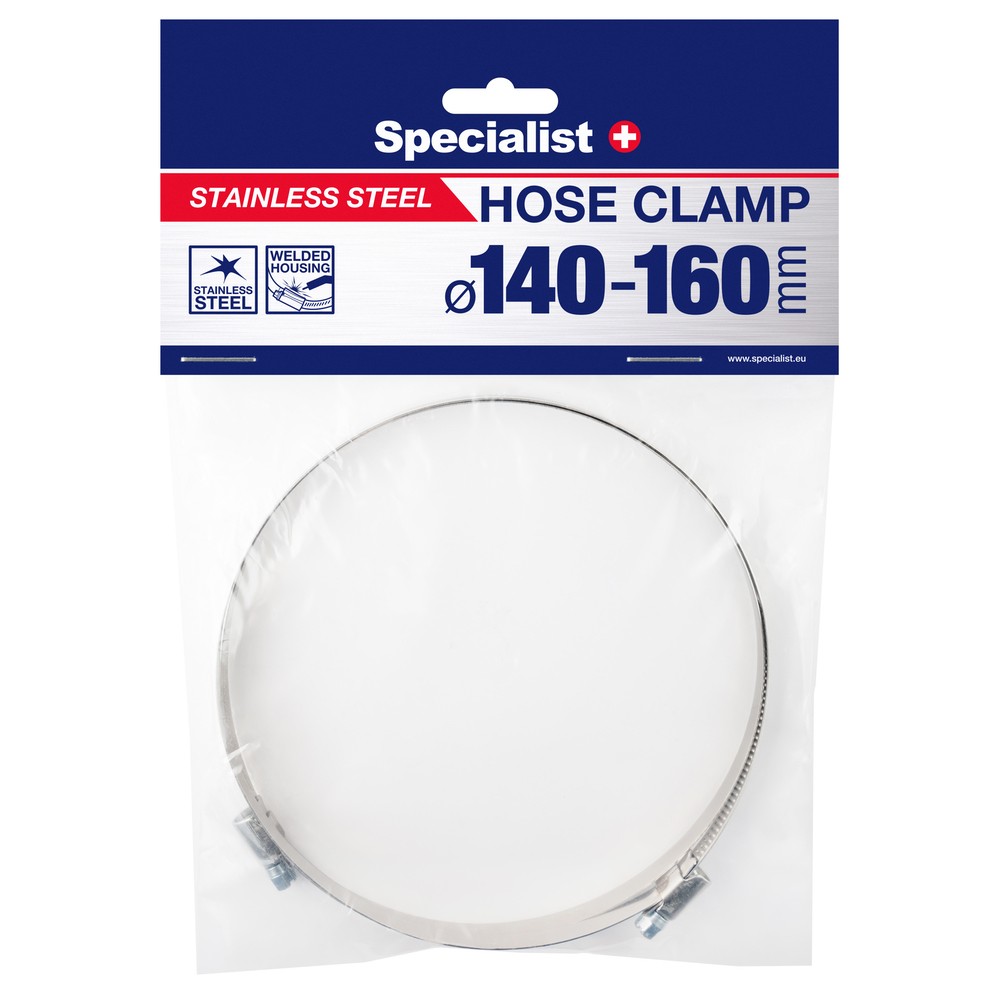 SPECIALIST+ hose clamp, 140-160 mm, 2 pcs