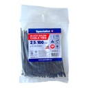 SPECIALIST+ nailonist kaabliside, must, 2.5x100 mm, 100 tk