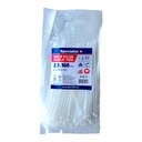 SPECIALIST+ nylon cable ties, white, 2.5x160 mm, 100 pcs